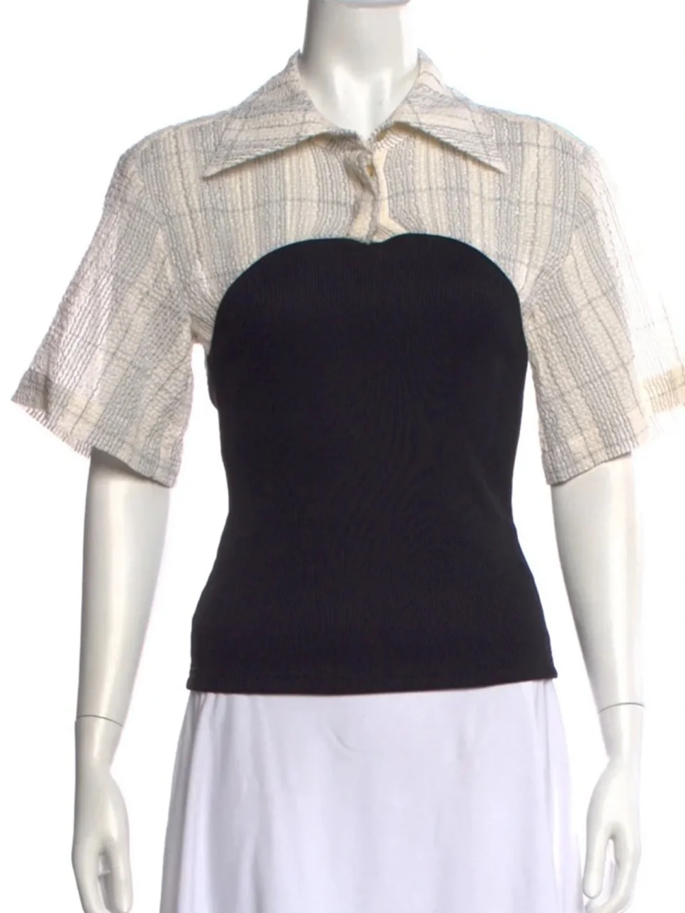 Black and White Anna Quan short sleeve top